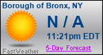 Weather Forecast for Borough of Bronx, NY