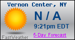 Weather Forecast for Vernon Center, NY