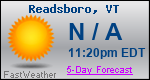 Weather Forecast for Readsboro, VT