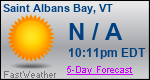 Weather Forecast for Saint Albans Bay, VT