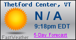 Weather Forecast for Thetford Center, VT