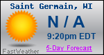 Weather Forecast for Saint Germain, WI