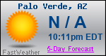 Weather Forecast for Palo Verde, AZ