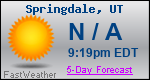 Weather Forecast for Springdale, UT