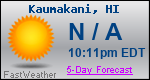 Weather Forecast for Kaumakani, HI