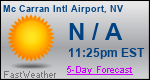 Weather Forecast for Mc Carran International Airport, NV