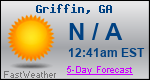 Weather Forecast for Griffin, GA