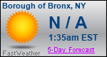 Weather Forecast for Borough of Bronx, NY