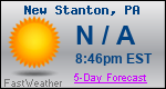 Weather Forecast for New Stanton, PA