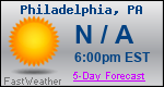 Weather Forecast for Philadelphia, PA