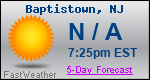 Weather Forecast for Baptistown, NJ