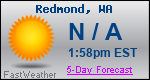 Weather Forecast for Redmond, WA