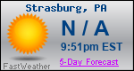 Weather Forecast for Strasburg, PA