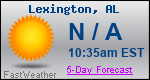 Weather Forecast for Lexington, AL