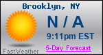 Weather Forecast for Brooklyn, NY