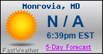 Weather Forecast for Monrovia, MD