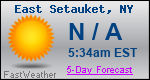 Weather Forecast for East Setauket, NY