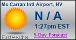 Weather Forecast for Mc Carran International Airport, NV