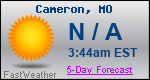 Weather Forecast for Cameron, MO