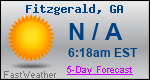 Weather Forecast for Fitzgerald, GA