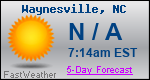 Weather Forecast for Waynesville, NC