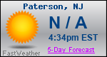 Weather Forecast for Paterson, NJ