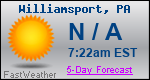 Weather Forecast for Williamsport, PA