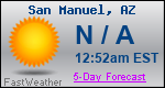 Weather Forecast for San Manuel, AZ