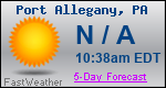 Weather Forecast for Port Allegany, PA